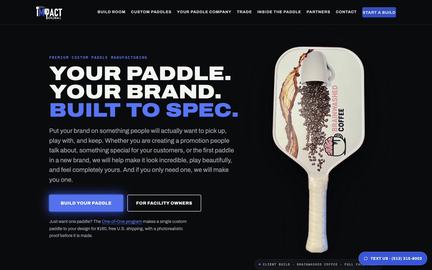iMPACT Pickleball homepage in a MacBook Pro display