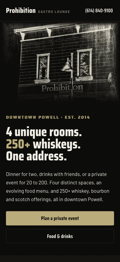Prohibition mobile homepage in an iPhone Pro display